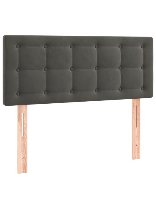 Box spring postel s matrací tmavě šedá 80 x 200 cm samet
