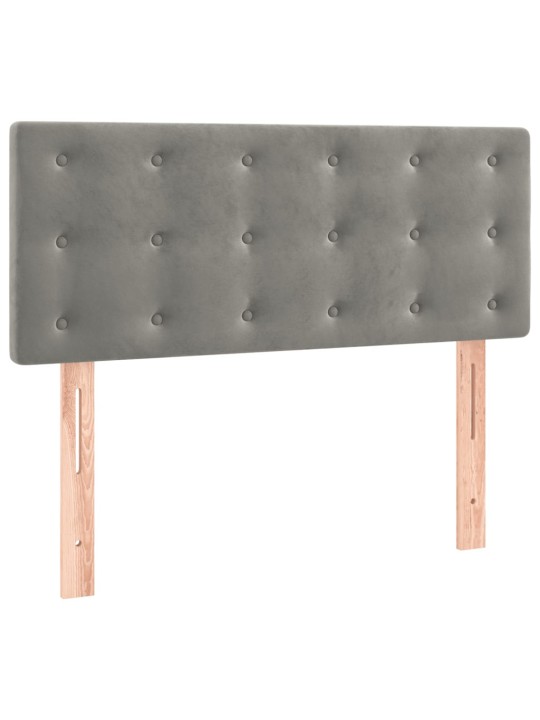 Box spring postel s matrací světle šedá 90x190 cm samet