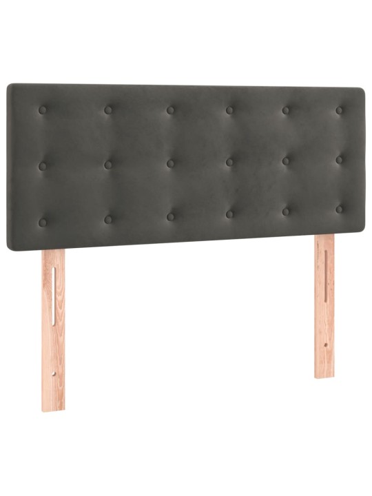 Box spring postel s matrací tmavě šedá 90x200 cm samet