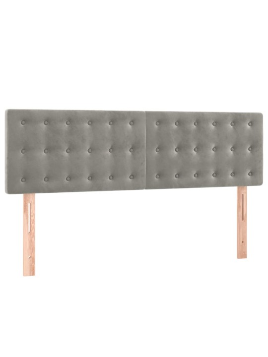 Box spring postel s matrací světle šedá 140x190 cm samet