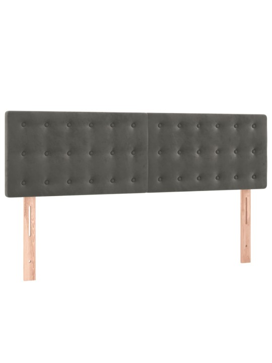 Box spring postel s matrací tmavě šedý 140 x 190 cm samet