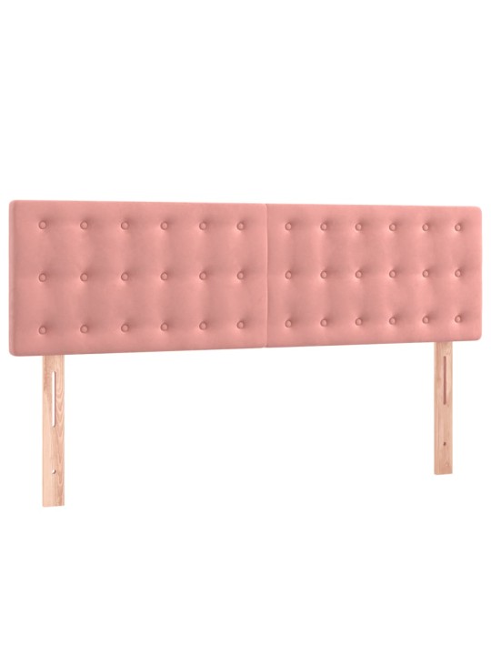 Box spring postel s matrací růžová 140x190 cm samet