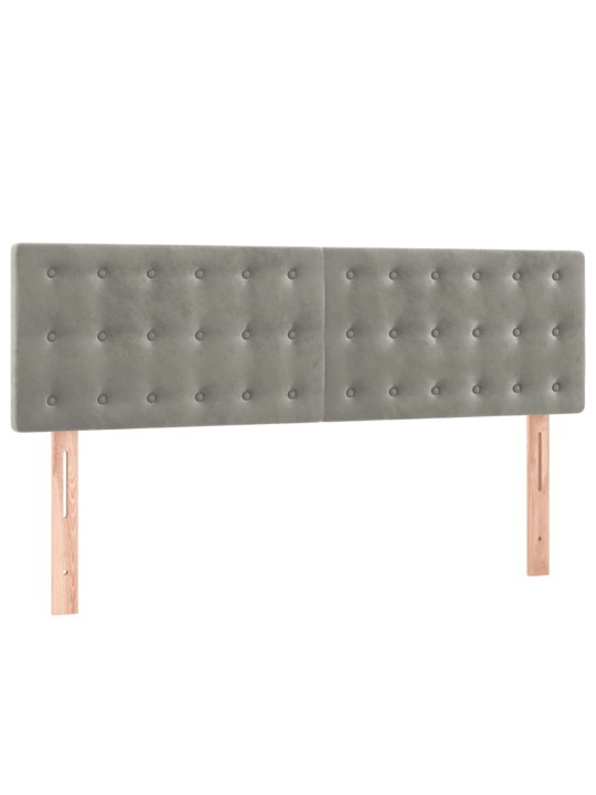 Box spring postel s matrací světle šedá 140x200 cm samet