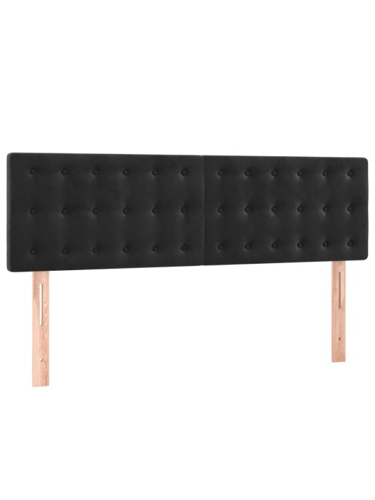Box spring postel s matrací černá 140x200 cm samet