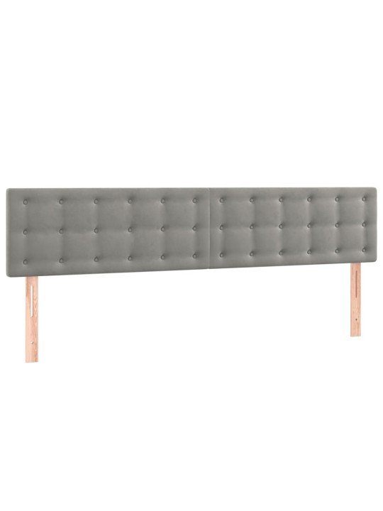 Box spring postel s matrací světle šedá 180x200 cm samet