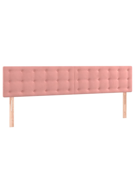 Box spring postel s matrací růžová 180x200 cm samet