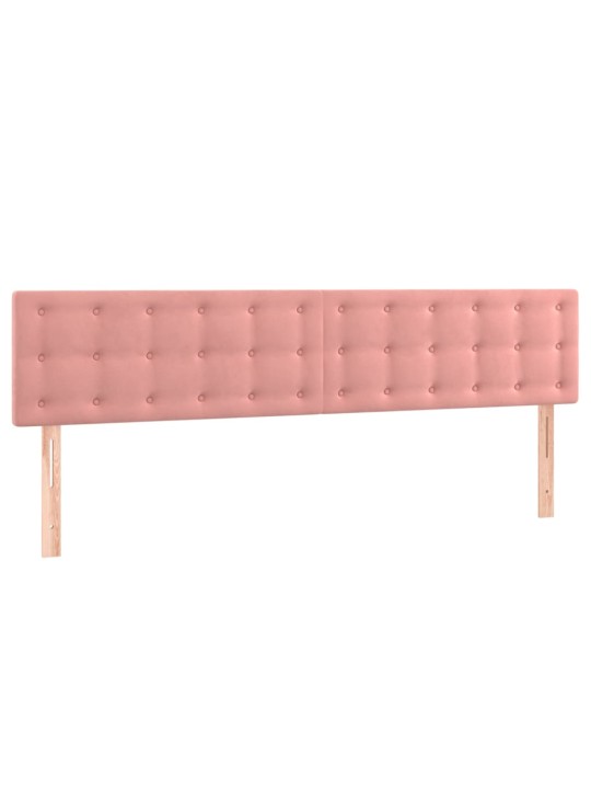 Box spring postel s matrací růžová 200x200 cm samet