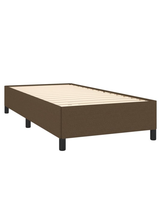 Box spring postel s matrací tmavě hnědá 90x200 cm textil