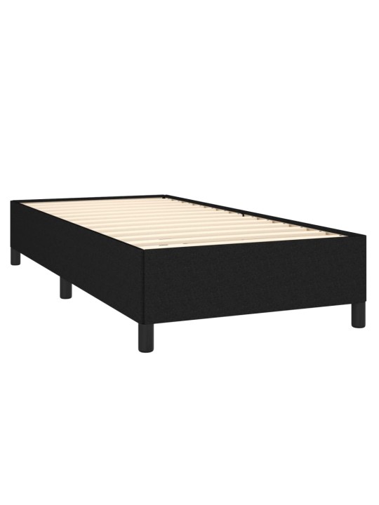 Box spring postel s matrací černá 100 x 200 cm textil