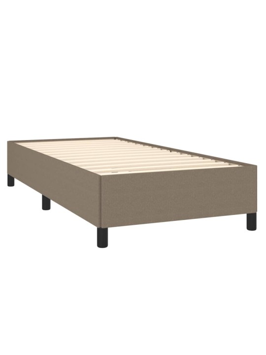Box spring postel s matrací taupe 100 x 200 cm textil