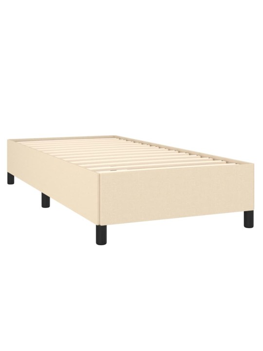 Box spring postel s matrací krémová 100 x 200 cm textil