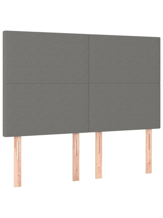 Box spring postel s matrací tmavě šedý 140 x 190 cm textil