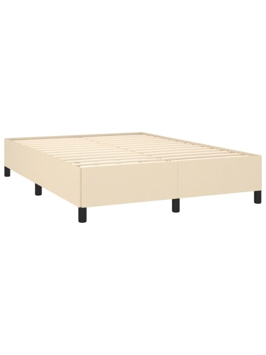 Box spring postel s matrací krémová 140x190 cm textil