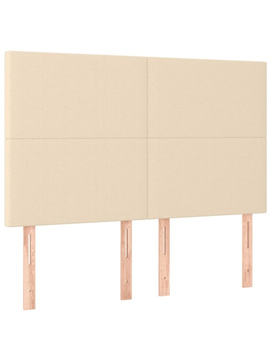 Box spring postel s matrací krémová 140x190 cm textil