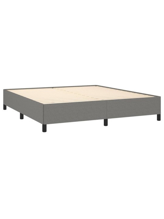 Box spring postel s matrací tmavě šedá 180x200 cm textil
