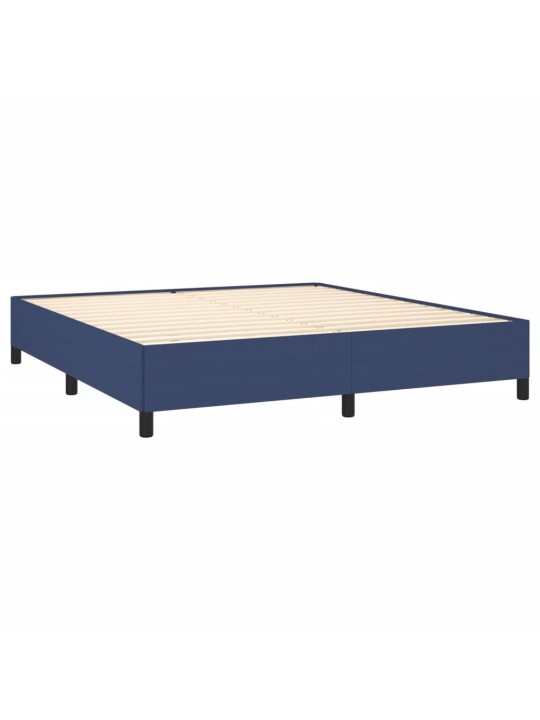 Box spring postel s matrací modrá 180x200 cm textil