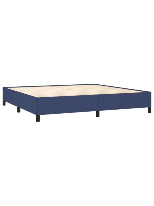 Box spring postel s matrací modrá 200x200 cm textil