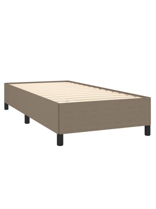 Box spring postel s matrací taupe 90x200 cm textil