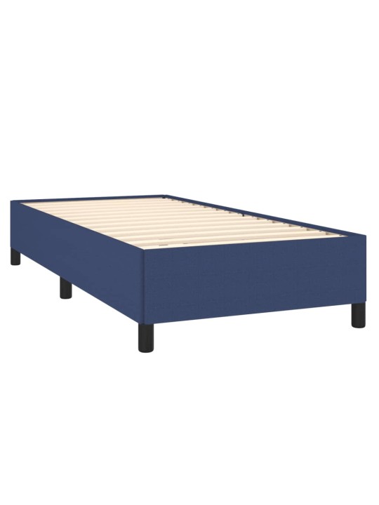 Box spring postel s matrací modrá 100 x 200 cm textil