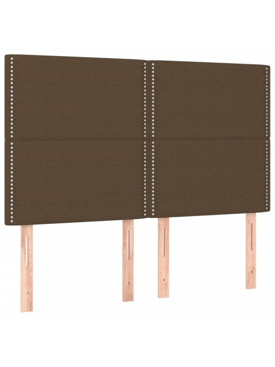 Box spring postel s matrací tmavě hnědá 140x190 cm textil