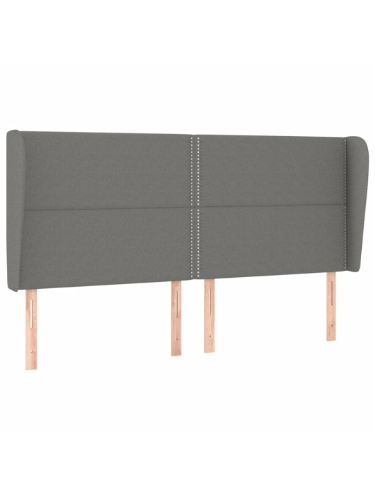 Box spring postel s matrací tmavě šedá 180x200 cm textil