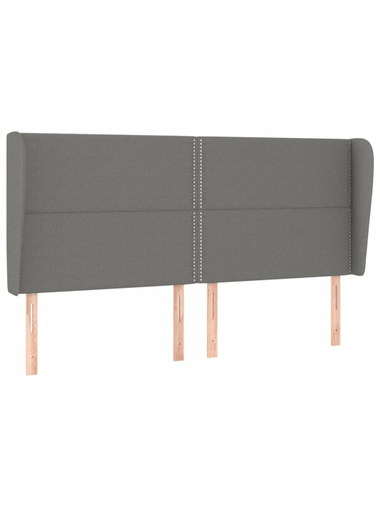 Box spring postel s matrací tmavě šedá 180x200 cm textil