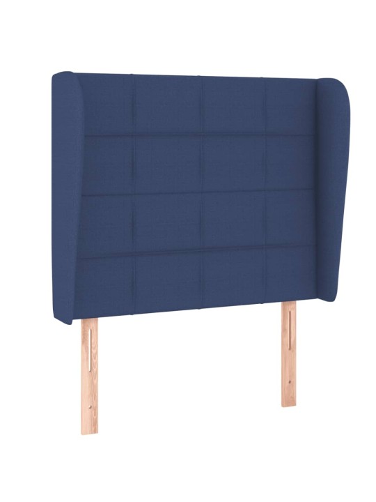 Box spring postel s matrací modrá 100 x 200 cm textil