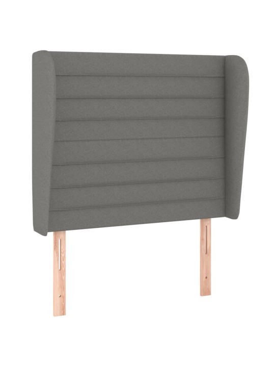Box spring postel s matrací tmavě šedá 90x200 cm textil