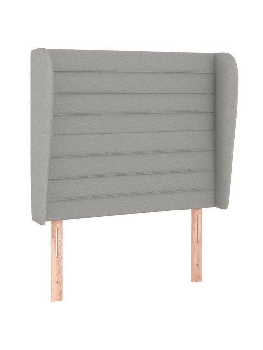 Box spring postel s matrací světle šedý 100 x 200 cm textil