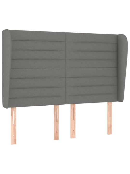 Box spring postel s matrací tmavě šedý 140 x 190 cm textil