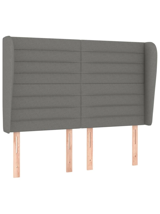 Box spring postel s matrací tmavě šedý 140 x 190 cm textil