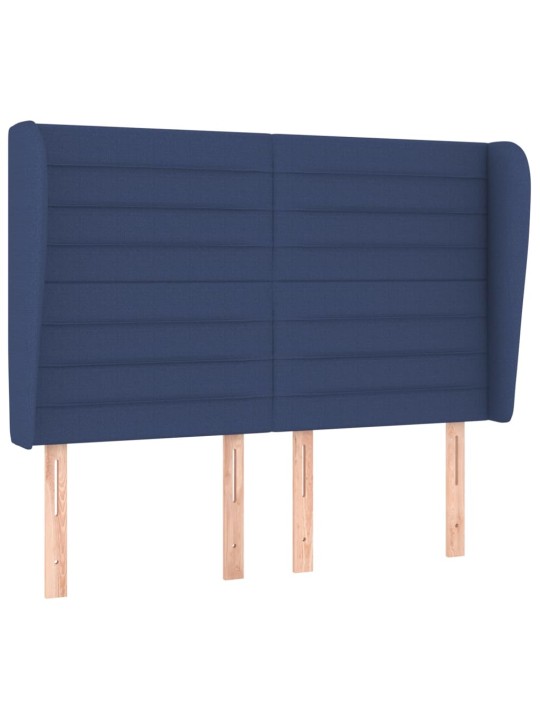 Box spring postel s matrací modrá 140x190 cm textil
