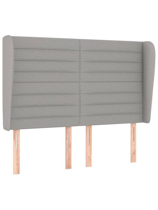 Box spring postel s matrací světle šedá 140 x 200 cm textil