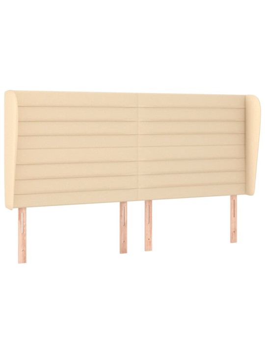 Box spring postel s matrací krémová 160x200 cm textil