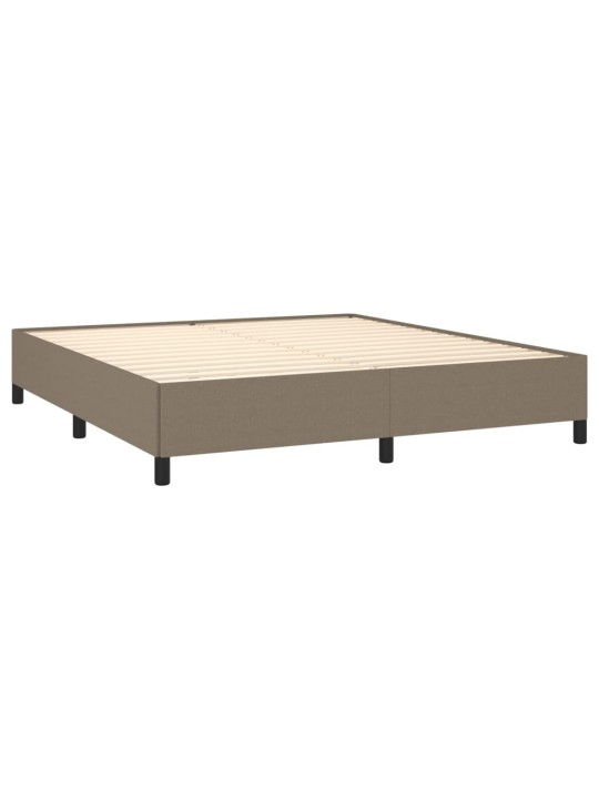 Box spring postel s matrací taupe 180x200 cm textil