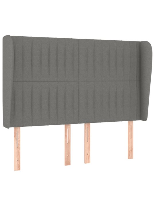 Box spring postel s matrací tmavě šedý 140 x 190 cm textil