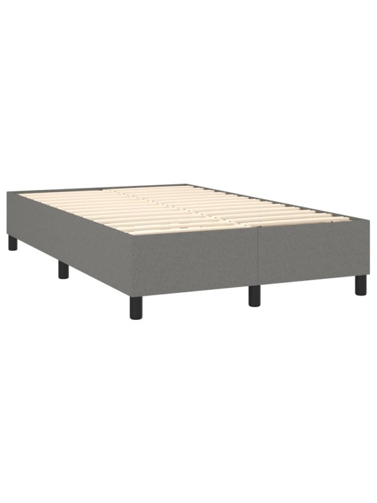 Box spring postel s matrací tmavě šedý 140 x 190 cm textil