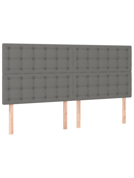 Box spring postel s matrací tmavě šedá 180x200 cm textil