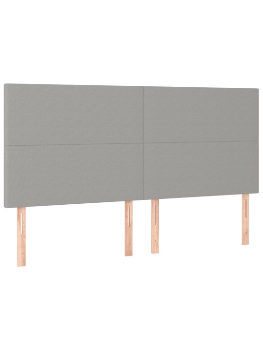 Box spring postel s matrací světle šedá 180 x 200 cm textil