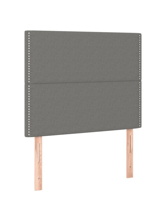 Box spring postel s matrací tmavě šedá 100 x 200 cm textil