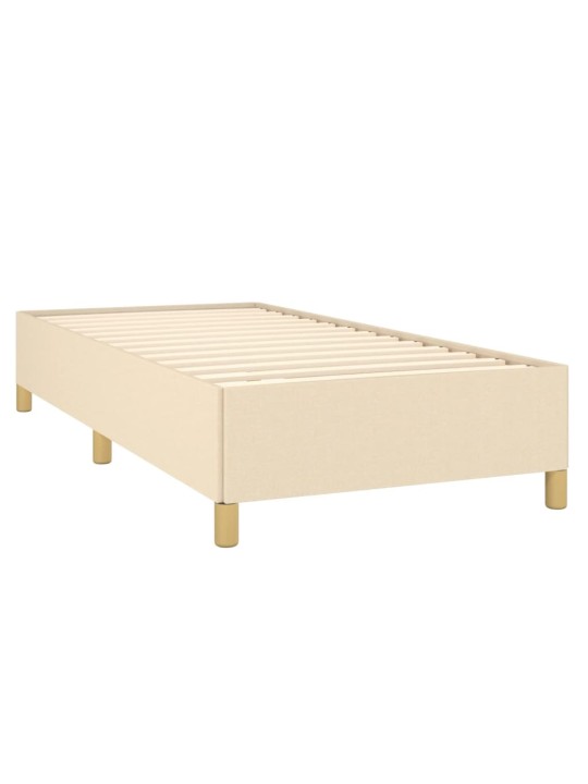 Box spring postel s matrací krémová 100 x 200 cm textil