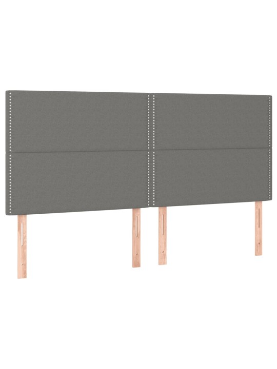 Box spring postel s matrací tmavě šedá 160x200 cm textil