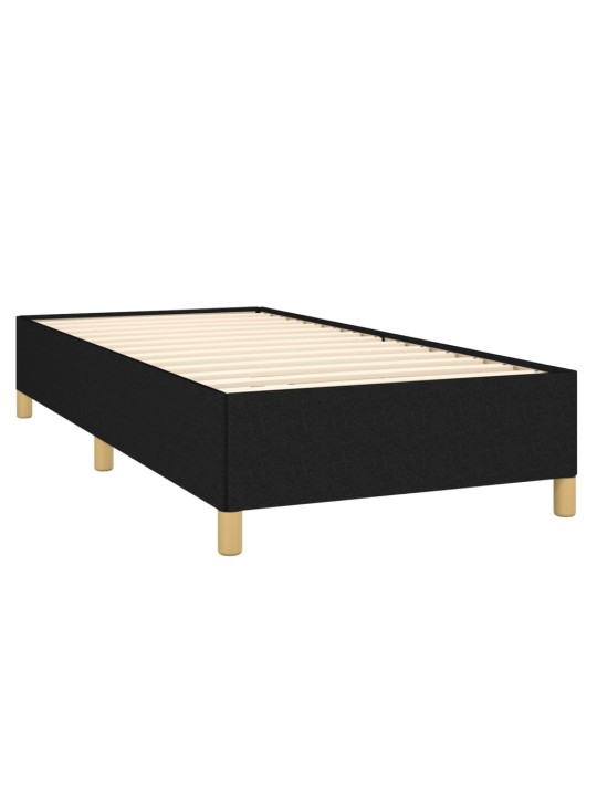 Box spring postel s matrací černá 100 x 200 cm textil