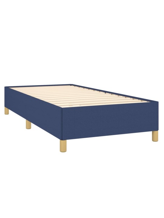 Box spring postel s matrací modrá 100 x 200 cm textil