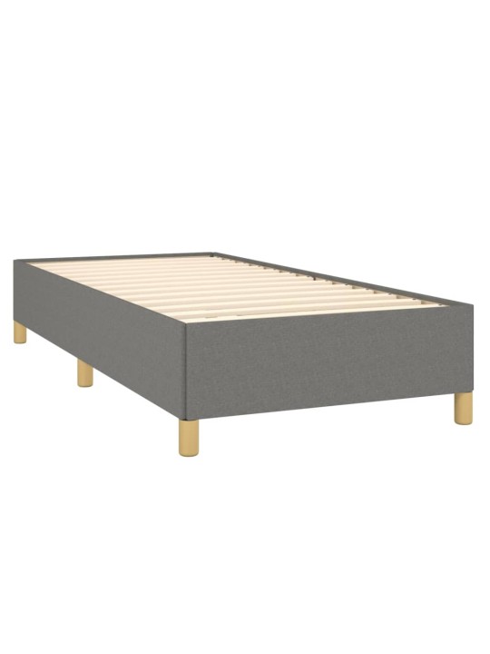 Box spring postel s matrací tmavě šedá 90x200 cm textil