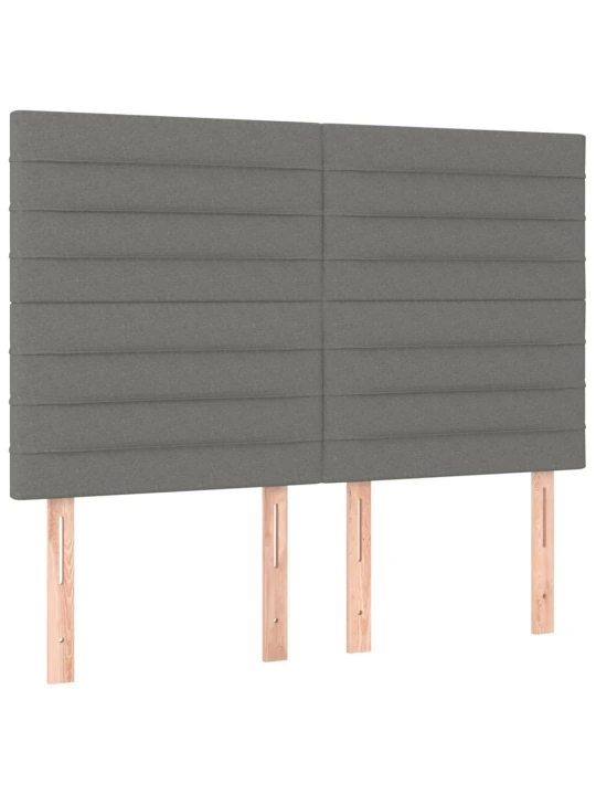 Box spring postel s matrací tmavě šedý 140 x 190 cm textil