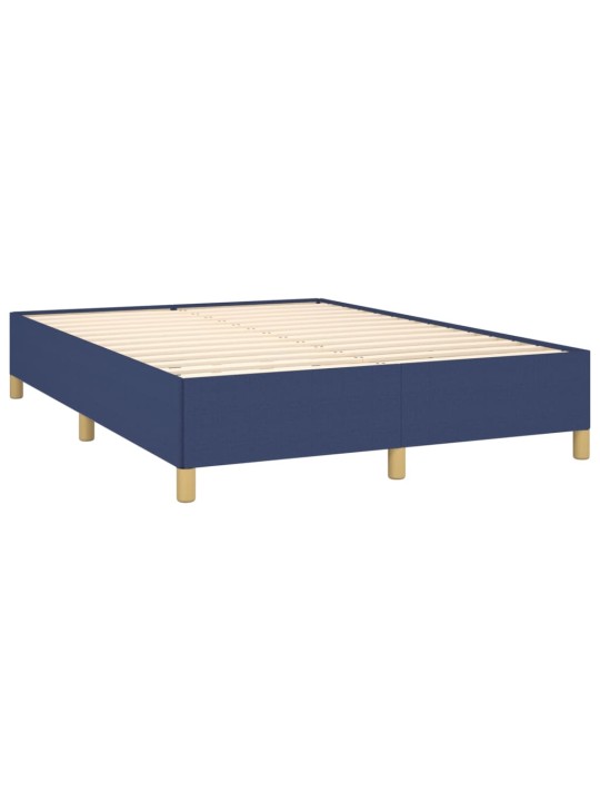 Box spring postel s matrací modrá 140x190 cm textil