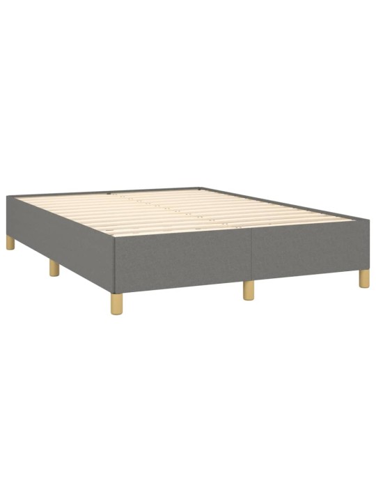 Box spring postel s matrací tmavě šedá 140x200 cm textil