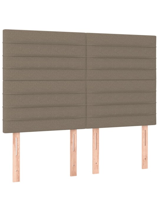 Box spring postel s matrací taupe 140x200 cm textil