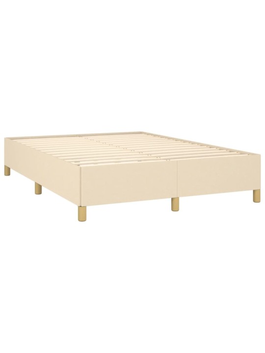 Box spring postel s matrací krémová 140x200 cm textil